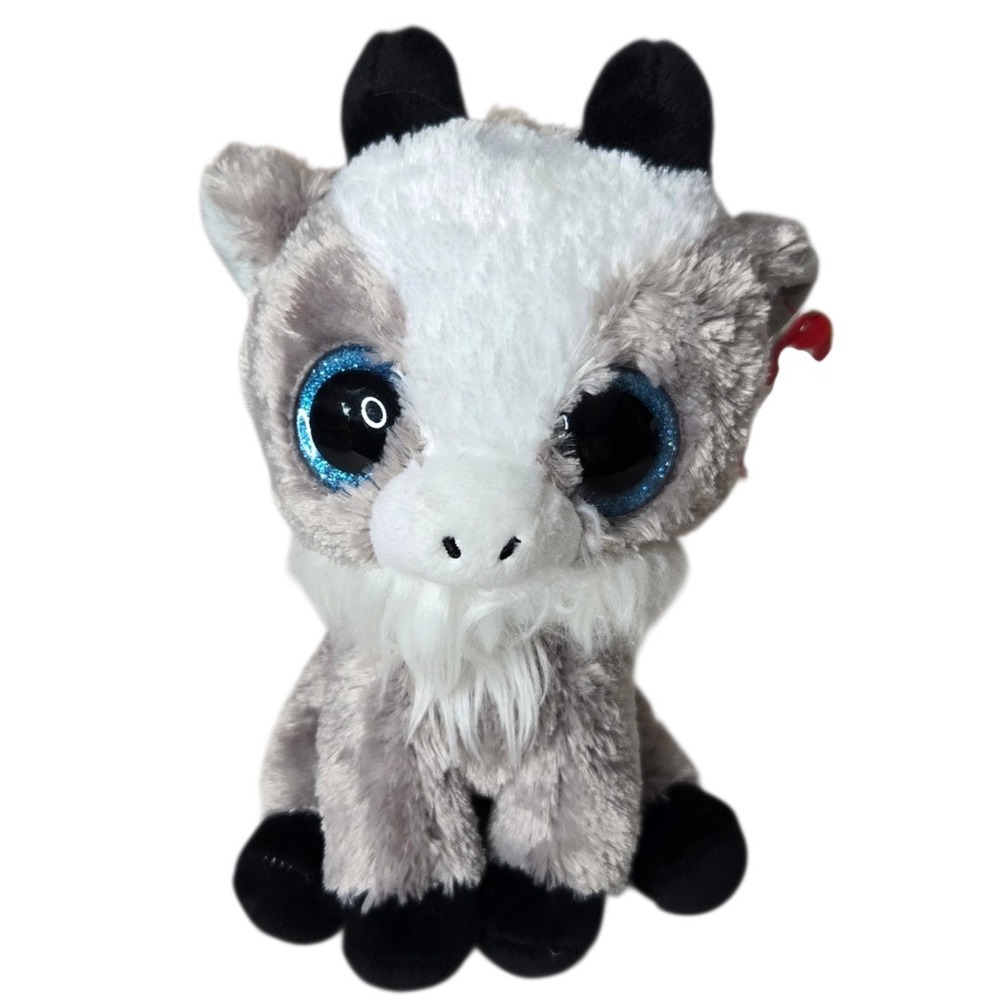 Ty‎ Gabby Goat Beanie Boos Plush 6" NWT Blue Glitter Eyes Farm Barnyard Animal
